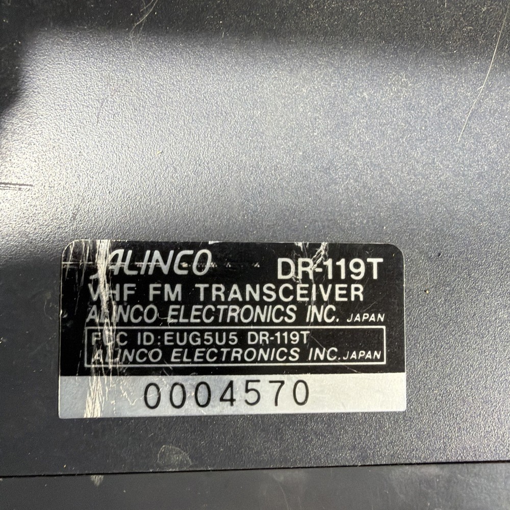Alinco DR-119T VHF FM Transceiver