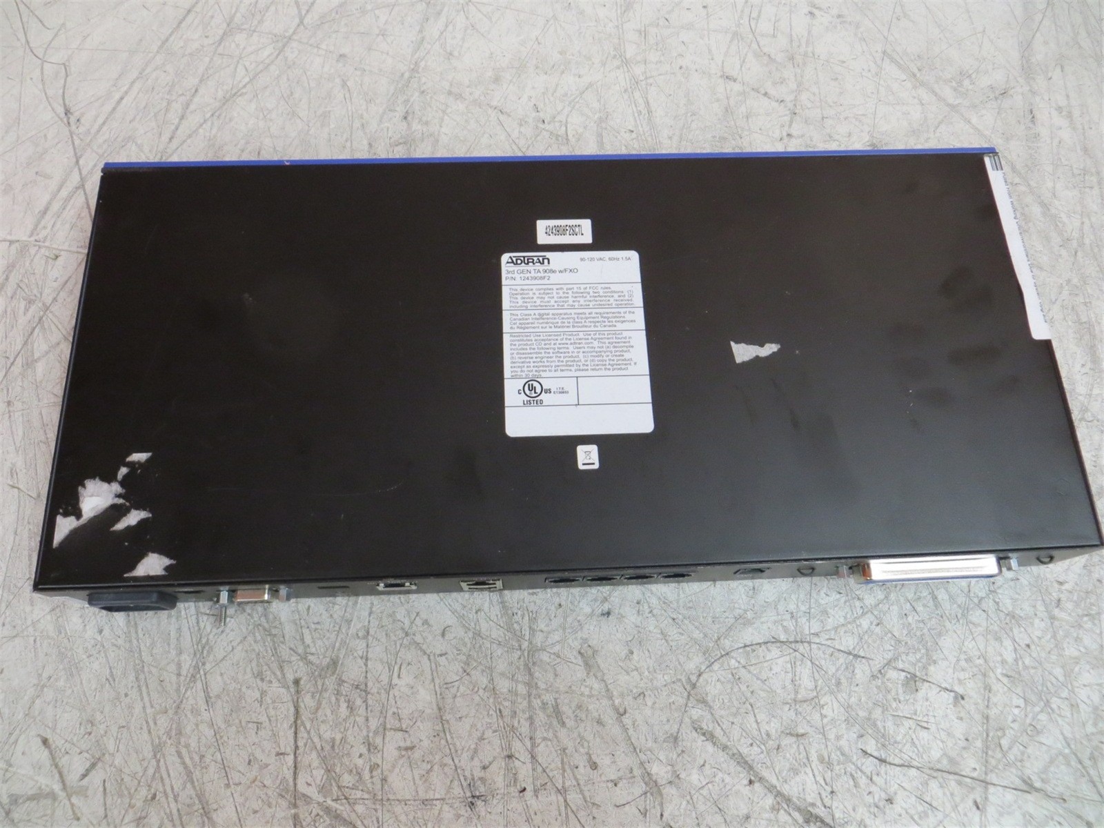 Adtran 1243908F2 Total Acces 3rd Gen 908e w/FXO Network Router No File System