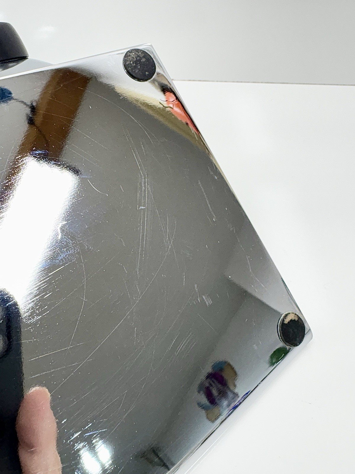 Vintage Mid Century 1960s 70s Geometric Free Floating Chrome Wine Rack Holder