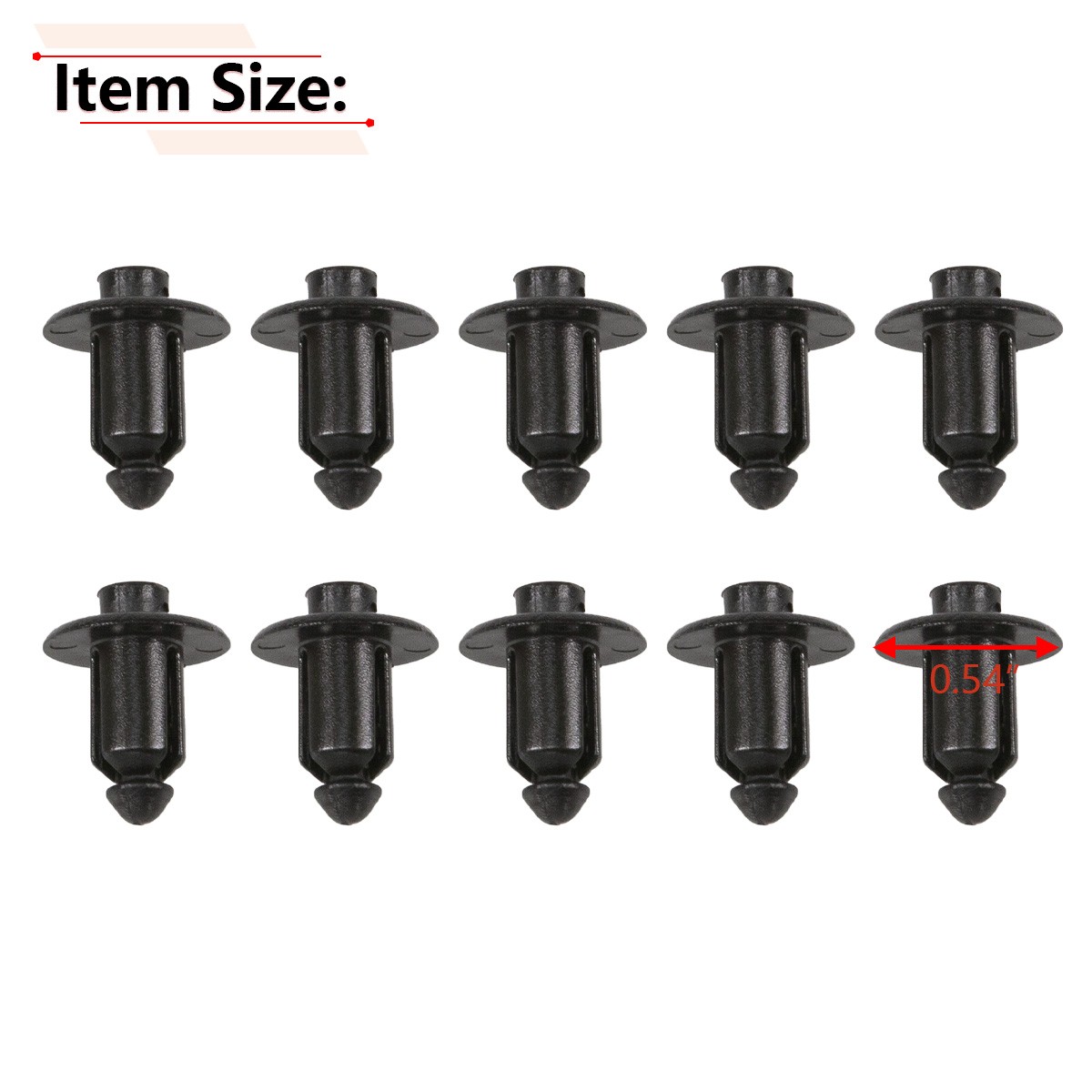 10Pcs Tail Gate Molding Rivet For Ford Tailgate Push Type Retainers N807673-S