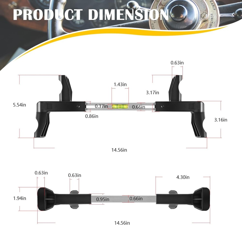 Steering Wheel Level Alignment Tool Fit for Most Steering Wheels Double Side