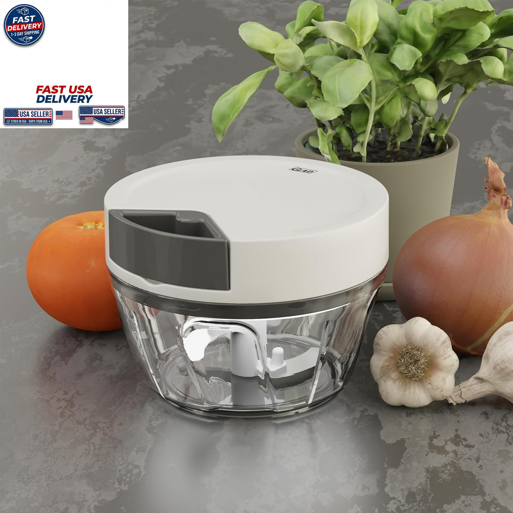 Manual Pull Vegetable Chopper Small Handheld Food Processor Veggie Cutter