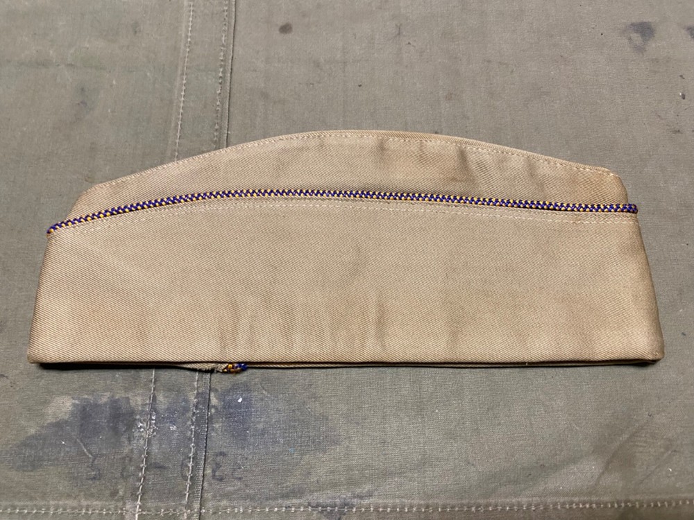 ORIGINAL WWII US ARMY AIR FORCE CORP KHAKI OVERSEAS CAP-MEDIUM