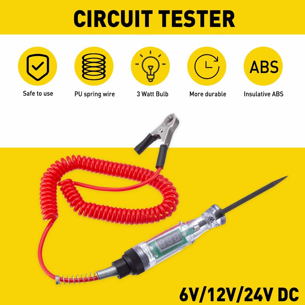6-24V DC Digital Auto Power Probe Circuit Electrical Tester Test Device System