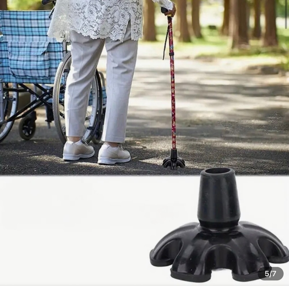 Hexagonal Cane Self-Standing Tip-Rubber Replacement Foot Pad for Walking Cane Ne