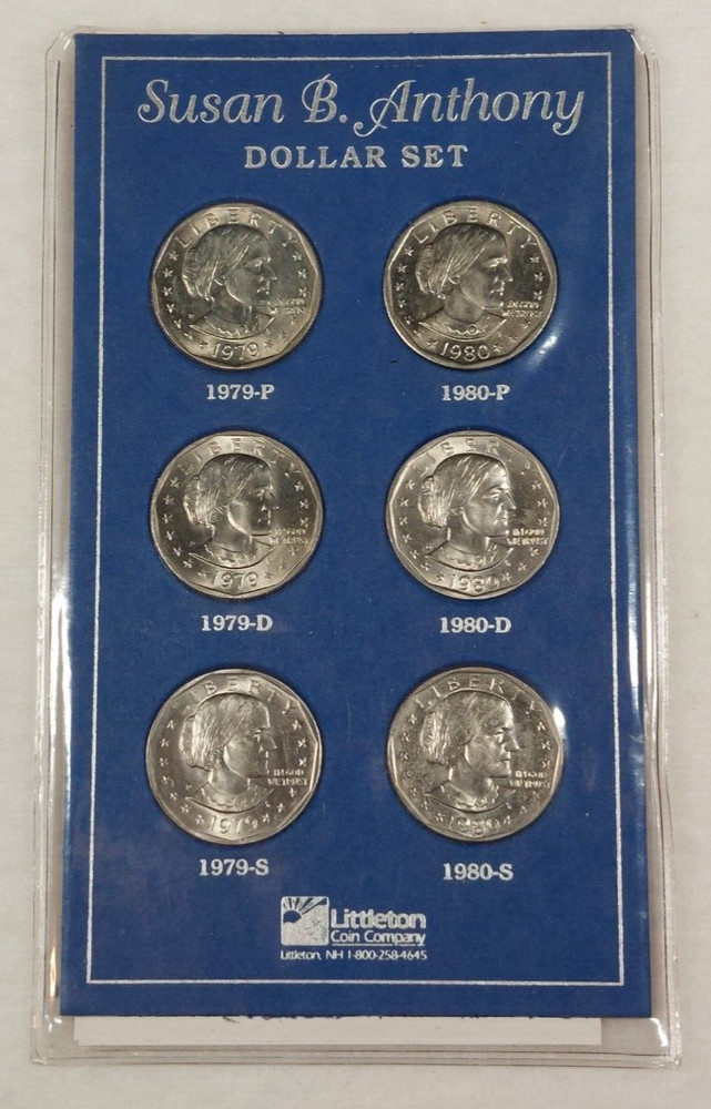 Susan B. Anthony  Dollars 1979-1980 Complete 2-Year Uncirculated ERRORS FST SHIP