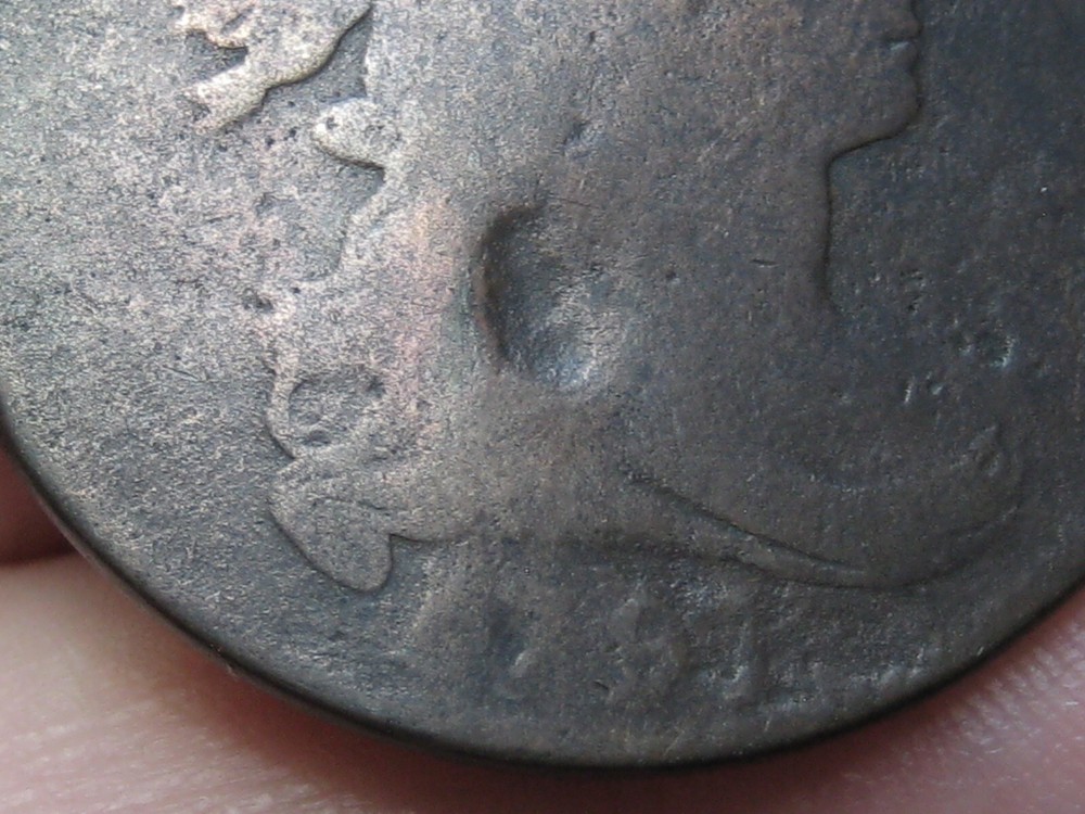 1797 Draped Bust Large Cent Penny- Good Obverse Details