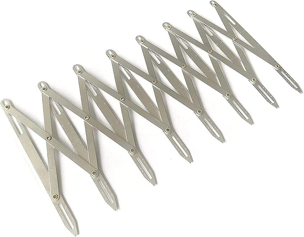 Aluminum Expanding Sewing Gauge Button Guide Equal Space Expandable Sewing Tools