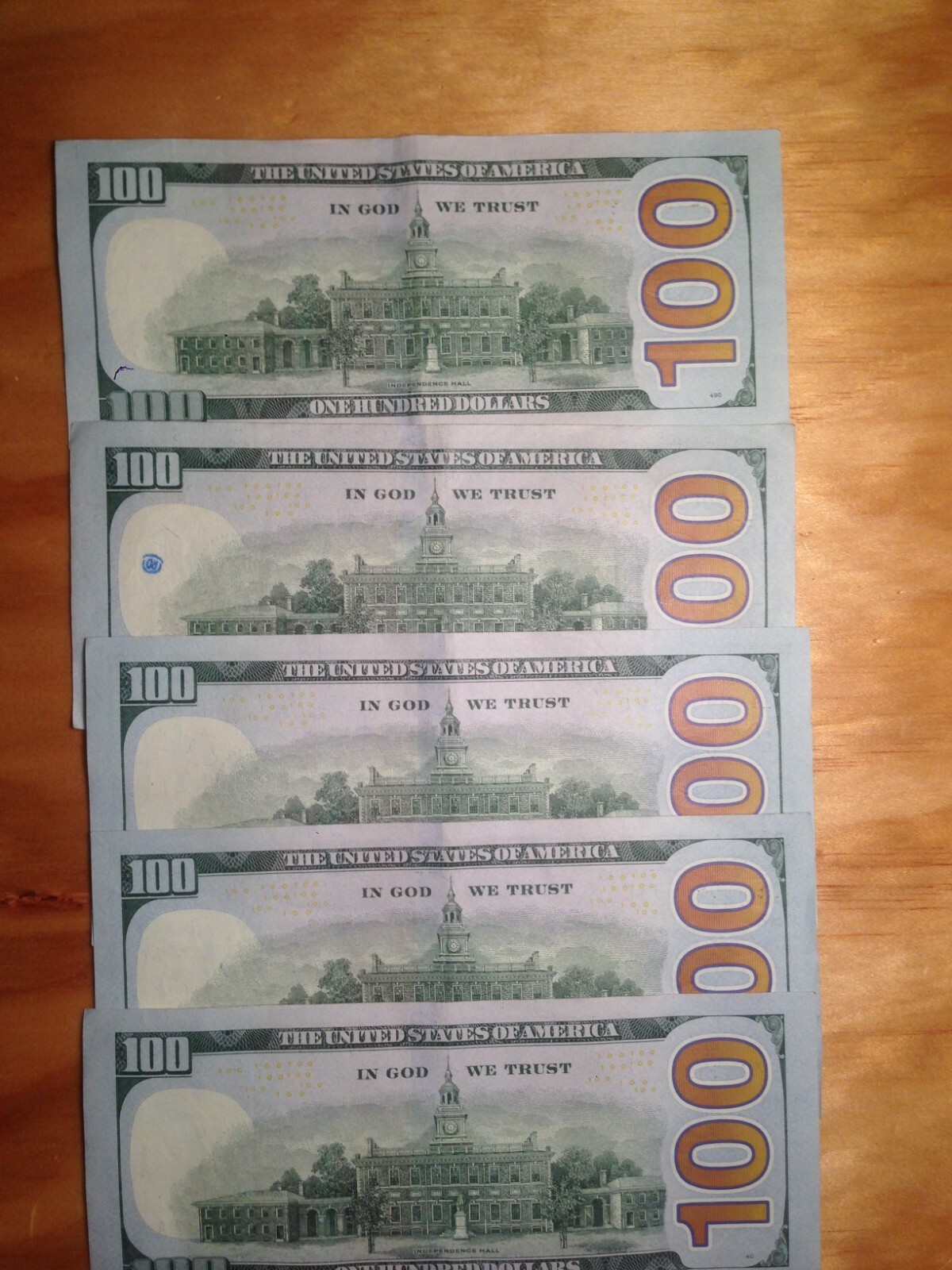 EXPRESS SHIP $500 CASH 5 One Hundred Dollar Bills 2009 2017 the CHEAPEST ON EBAY