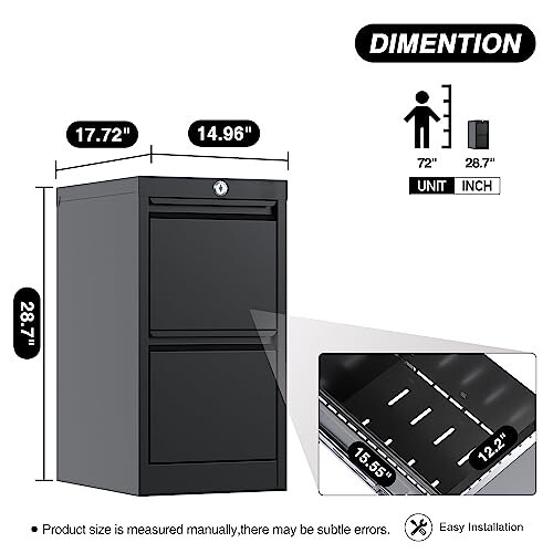 File Cabinet with Lock, Drawers
