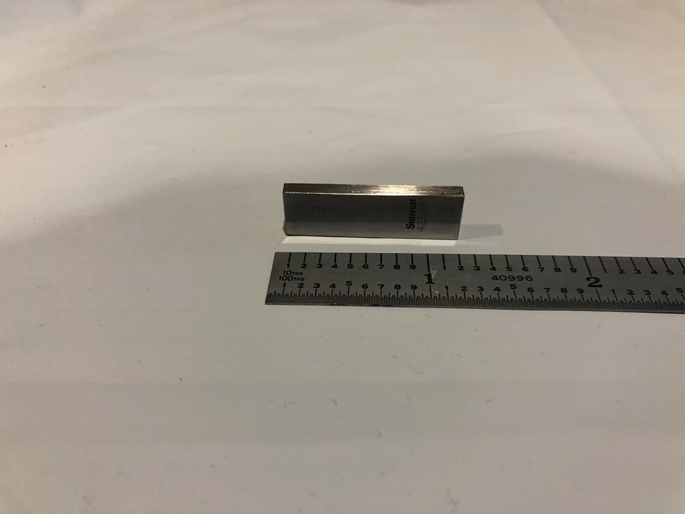 .119" Starrett Rectangular Steel Gage Gauge Block.