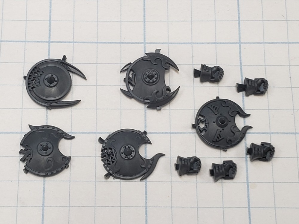 Warhammer Fyreslayer Bits Vulkite Berzerker Bladed Sling Shield x5 Set