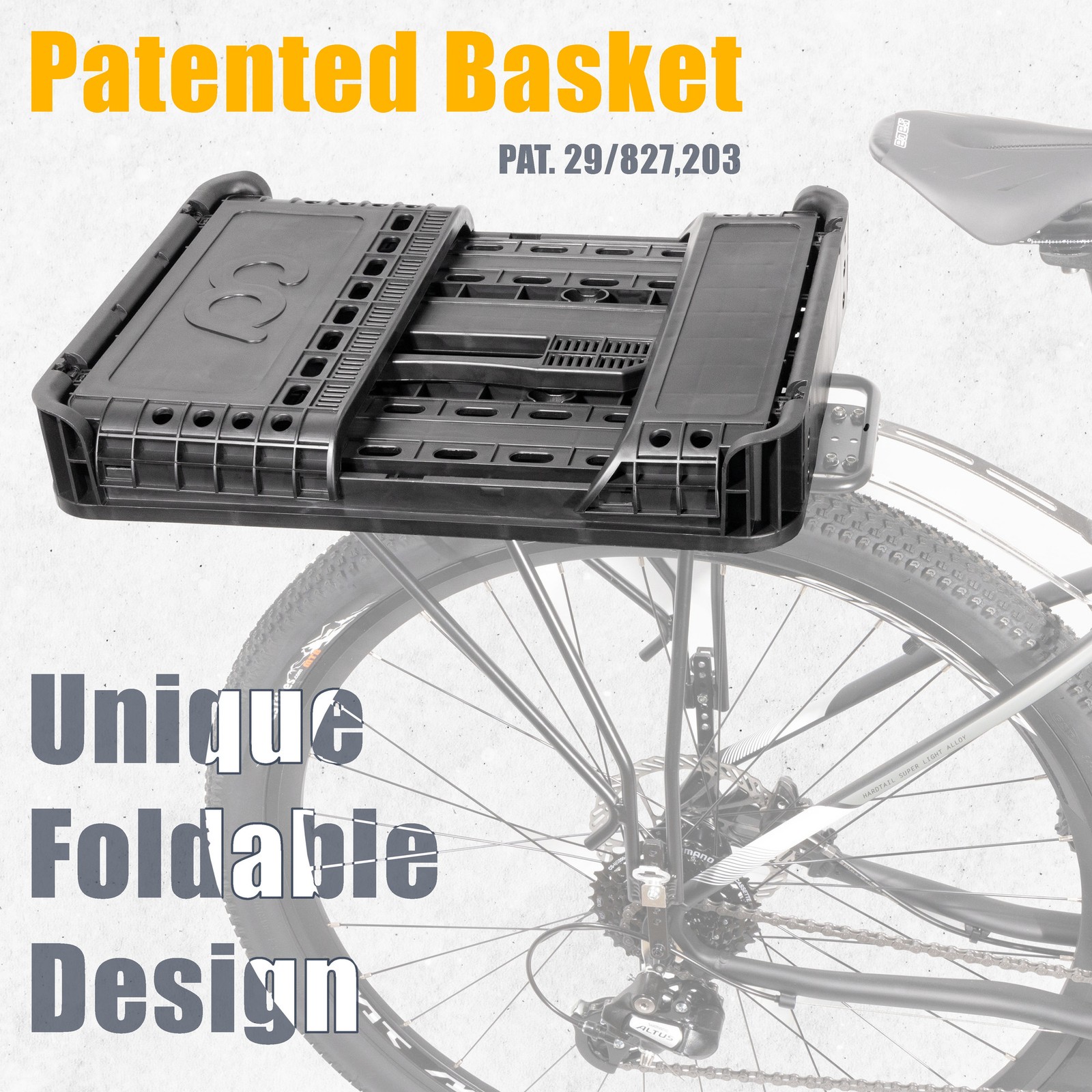 CyclingDeal Bike Bicycle Foldable Rear Basket Storage 34L Large Capacity