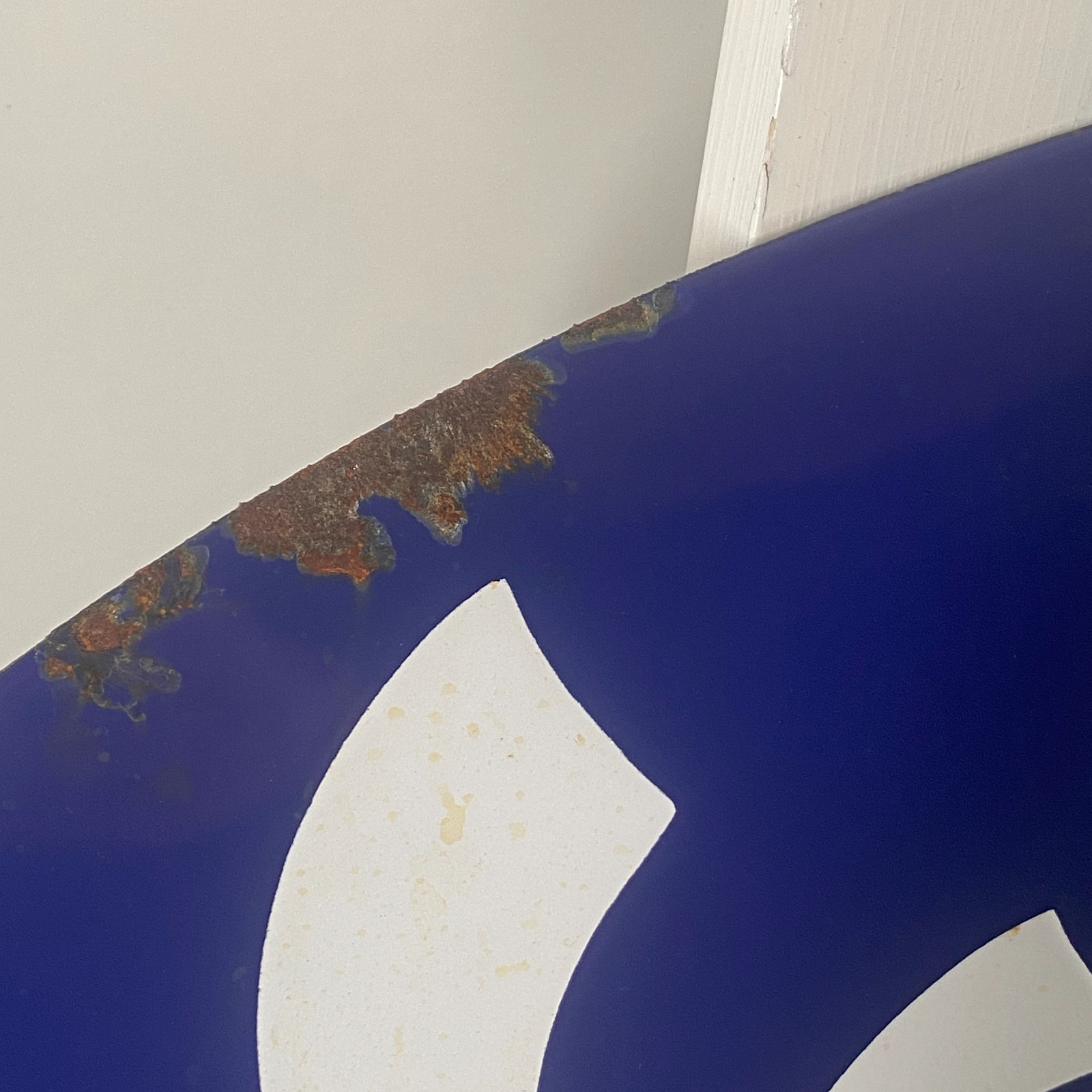 Piaggio Vespa Enamel Sign - 63x29cm (24.8x11.4") - Nice Rare Advertising Signage