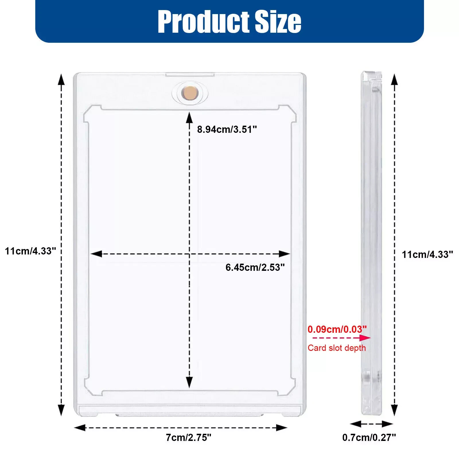 30 Pack Magnetic Trading Sports Card Holders 35pt One-Touch Hard UV Protection