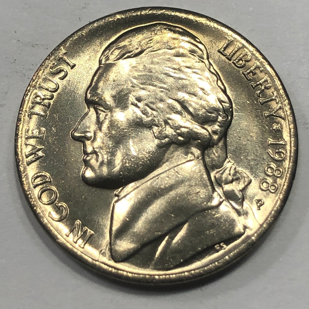 1988 -  Jefferson 5 cent - Uncirculated