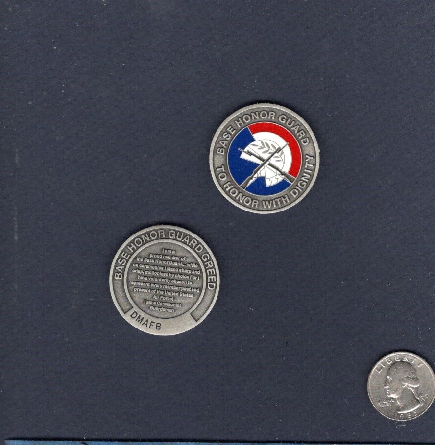 Base Honor Guard USAF DAVIS MONTHAN Air Force Base Challenge Coin Patch Image