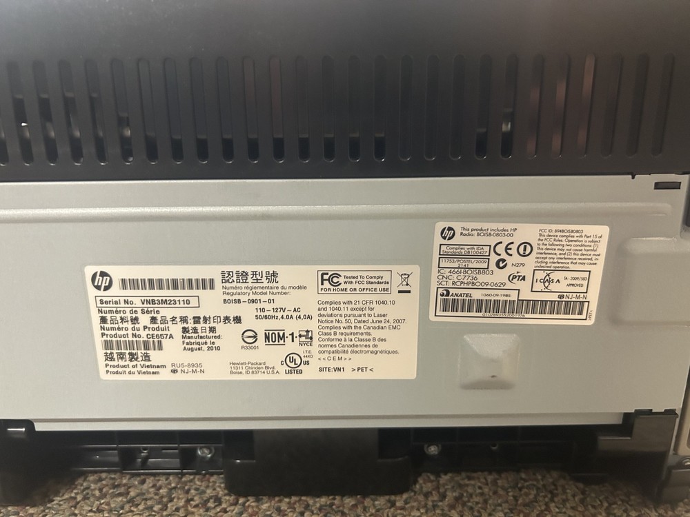 HP LaserJet P1102w USB Wireless Printer CE657A