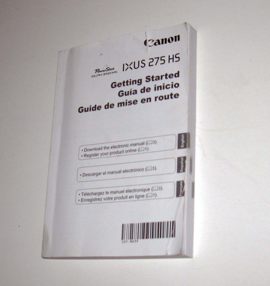 Canon IXUS 275 HS / ELPH 350 HS Getting Started User Guide Manual Book
