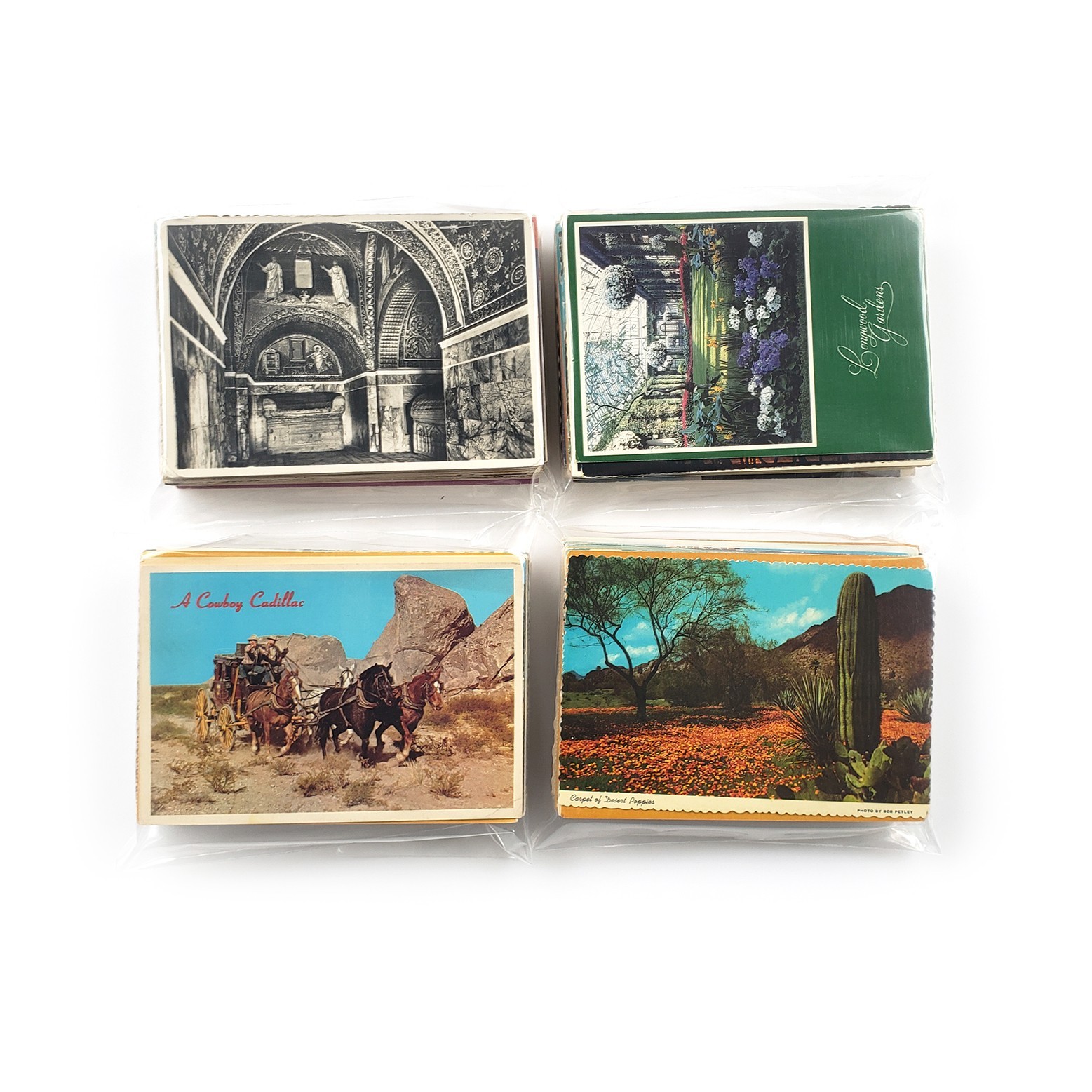 70 Vintage Used 4x6 Postcards Lot - All Posted - Worldwide Stamps & Postmarks