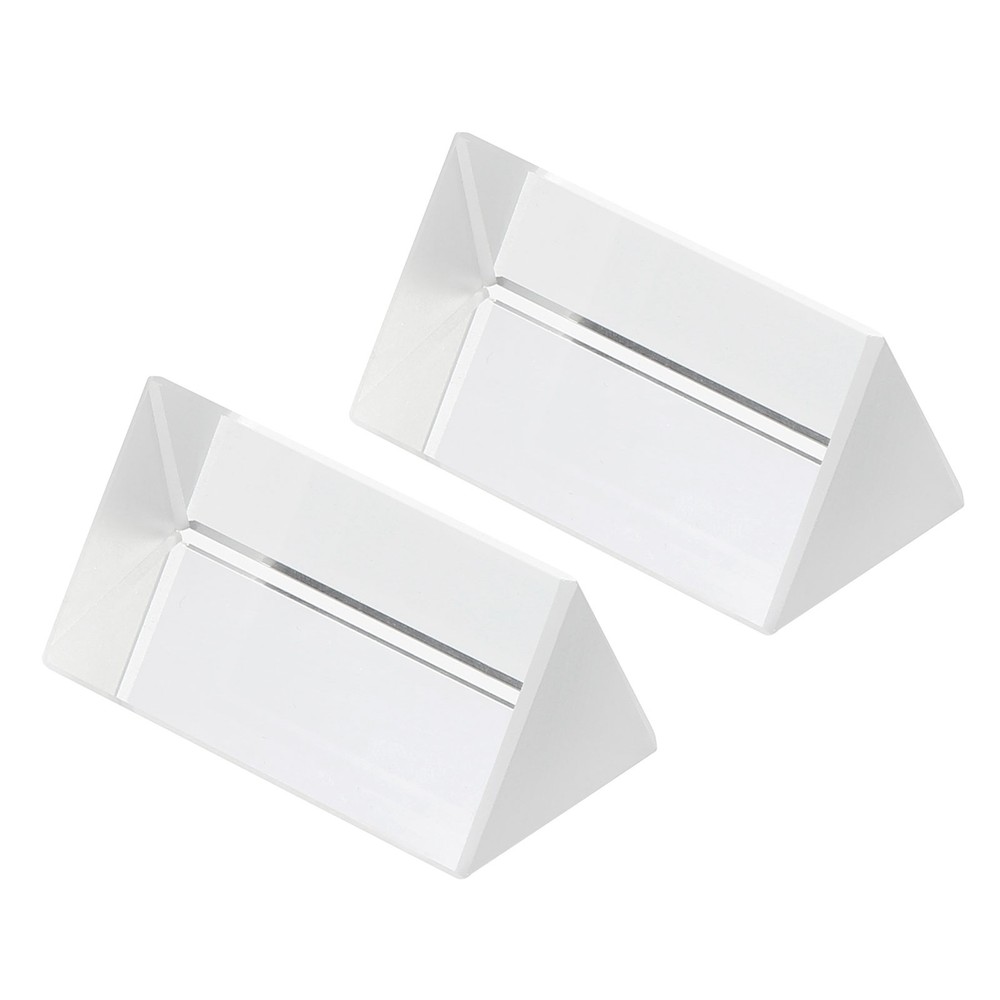 50mm/2 Inch Triangular Prism, 2 Pcs Glass Optical Rainbow Prism, Clear