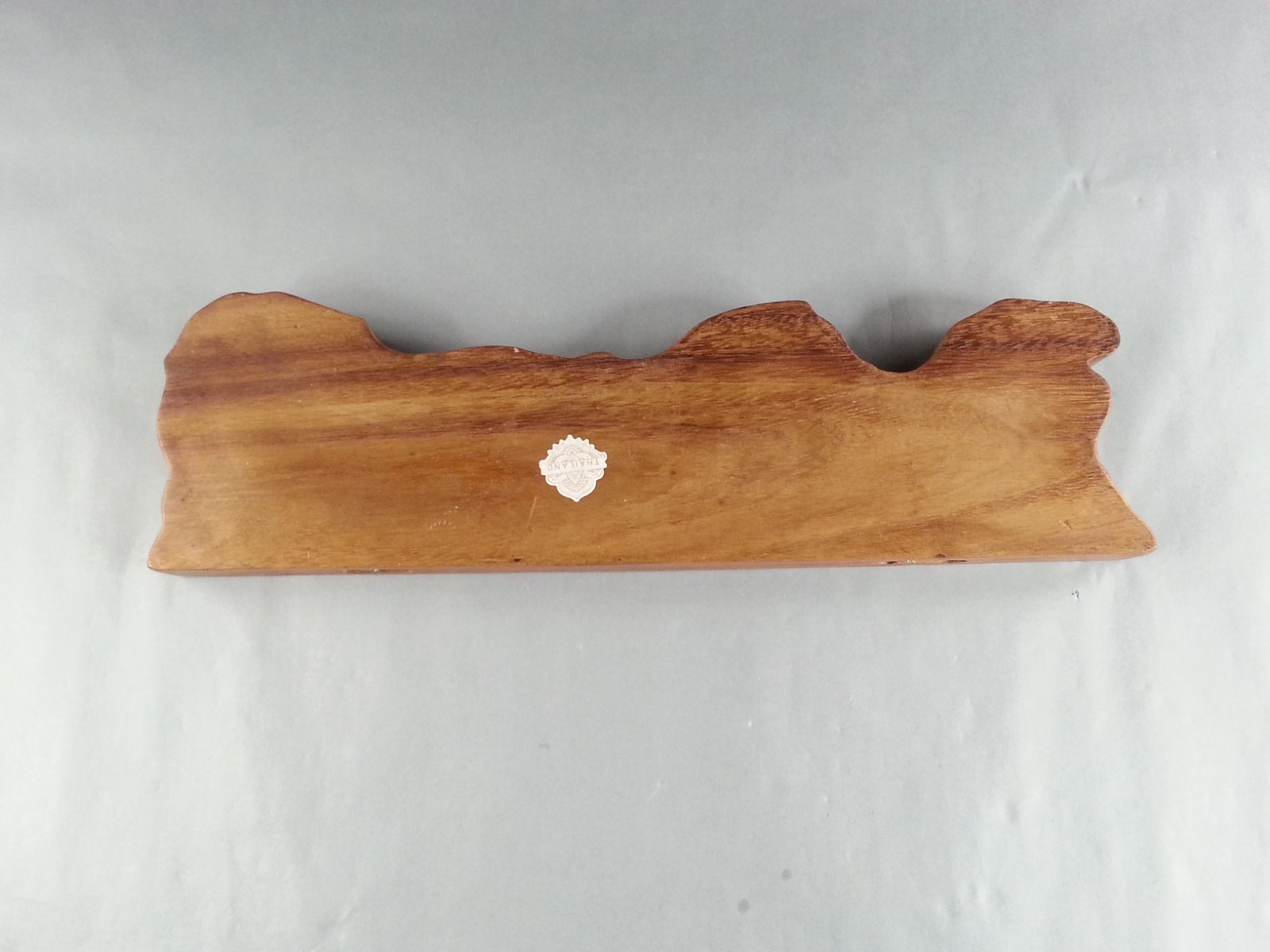 Decorative Floating Sanded Live Edge Wood Shelf Hand Crafted Thailand Wall Mount