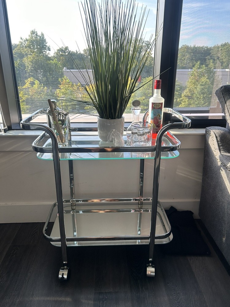 Silver Bar Cart