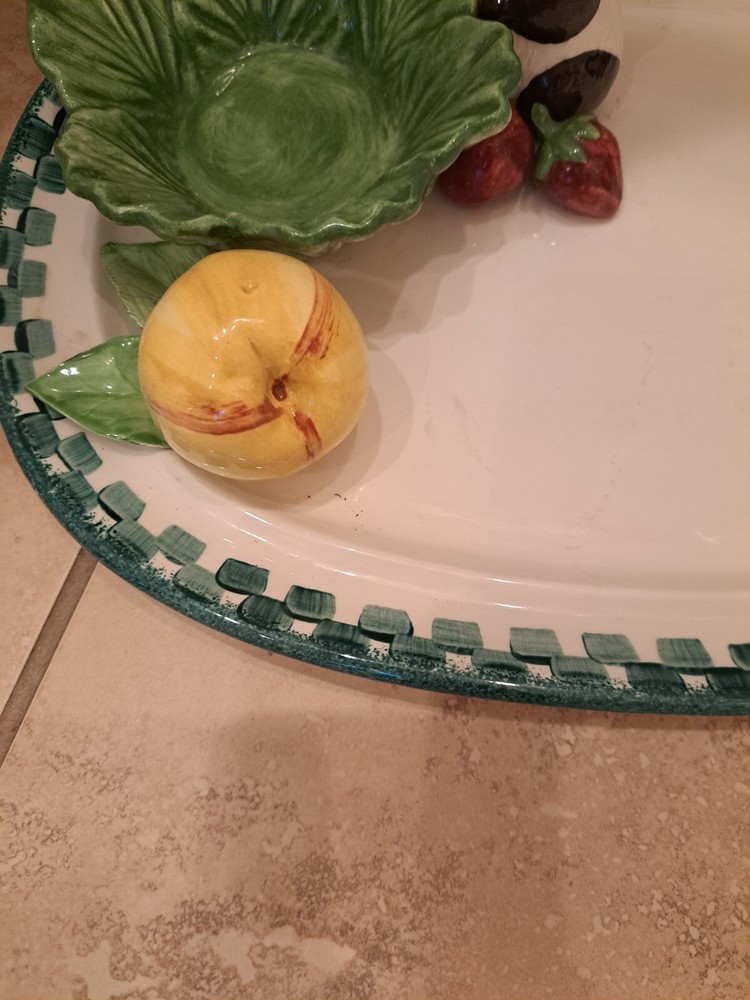 Cali pottery serving tray, bunny