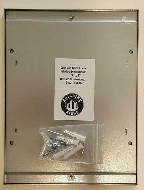 Elevator Certificate Frame 5x7 Stainless Steel -REF24-1027
