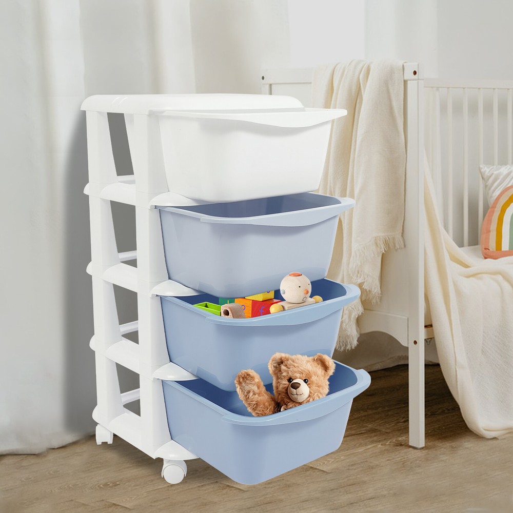4-layer gradient storage cabinet-gradient blue