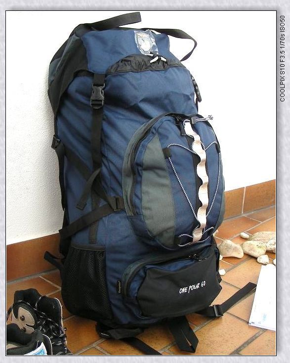 NWT Camping/Hiking Backpack(OPB802), 60L, Navy