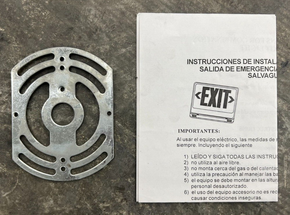 MISCELLANCEOUS PARTS BROOKS LIGHTING SCES1 EMERGENCY EXIT LIGHTING FIXTURE