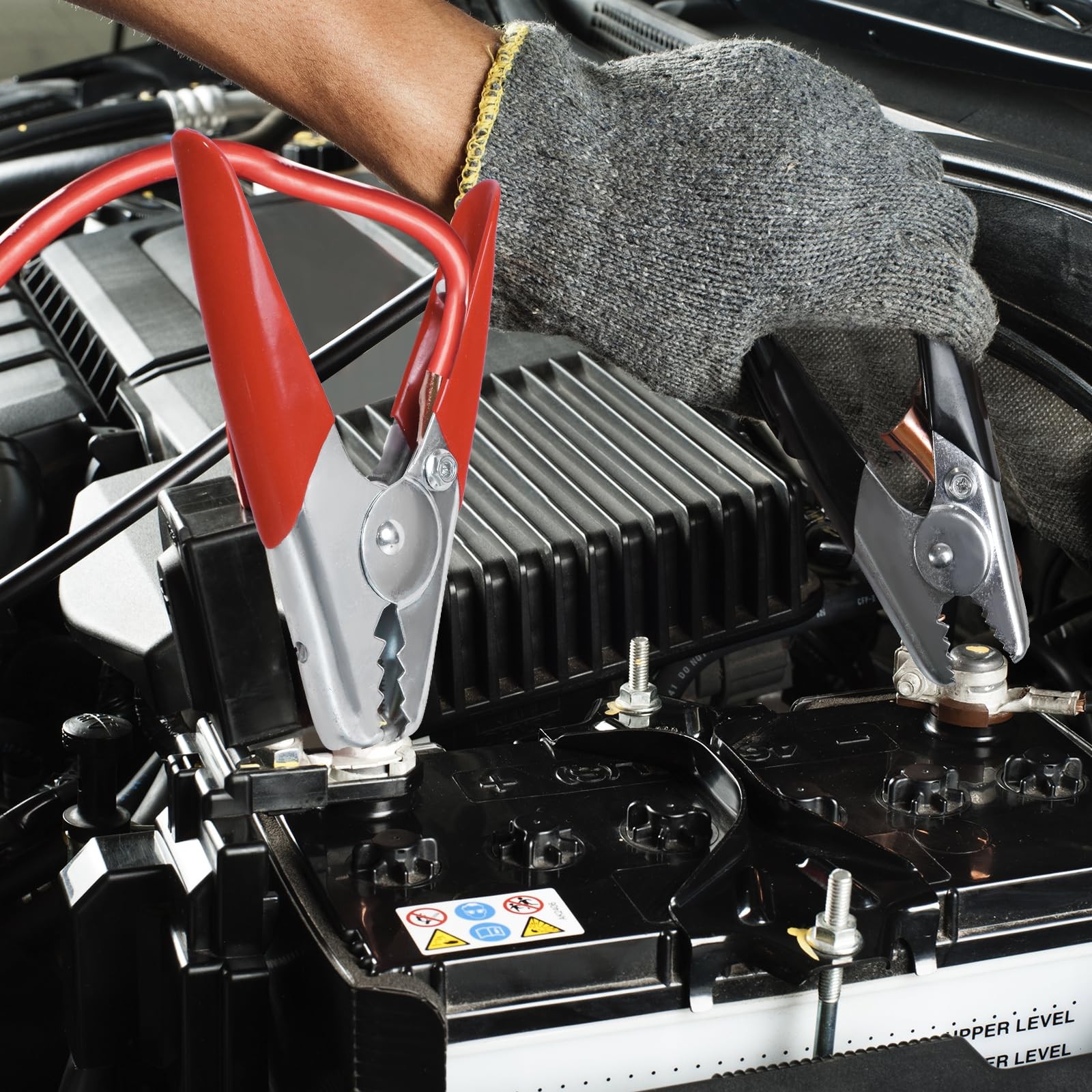 4 PCS Jumper Cable Clamps Heavy Duty, Battery Clamps 1100A Jumper Cable Ends,