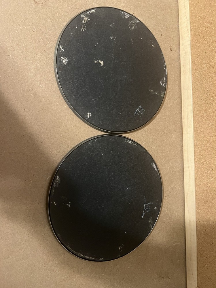 2 Vintage Silver Plate 8” Round Etched Serving Trivet Hot Pad Backed