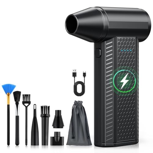 Compressed Air Duster kit-Blower-pc Duster Electric-130000RPM- Replace Blcak