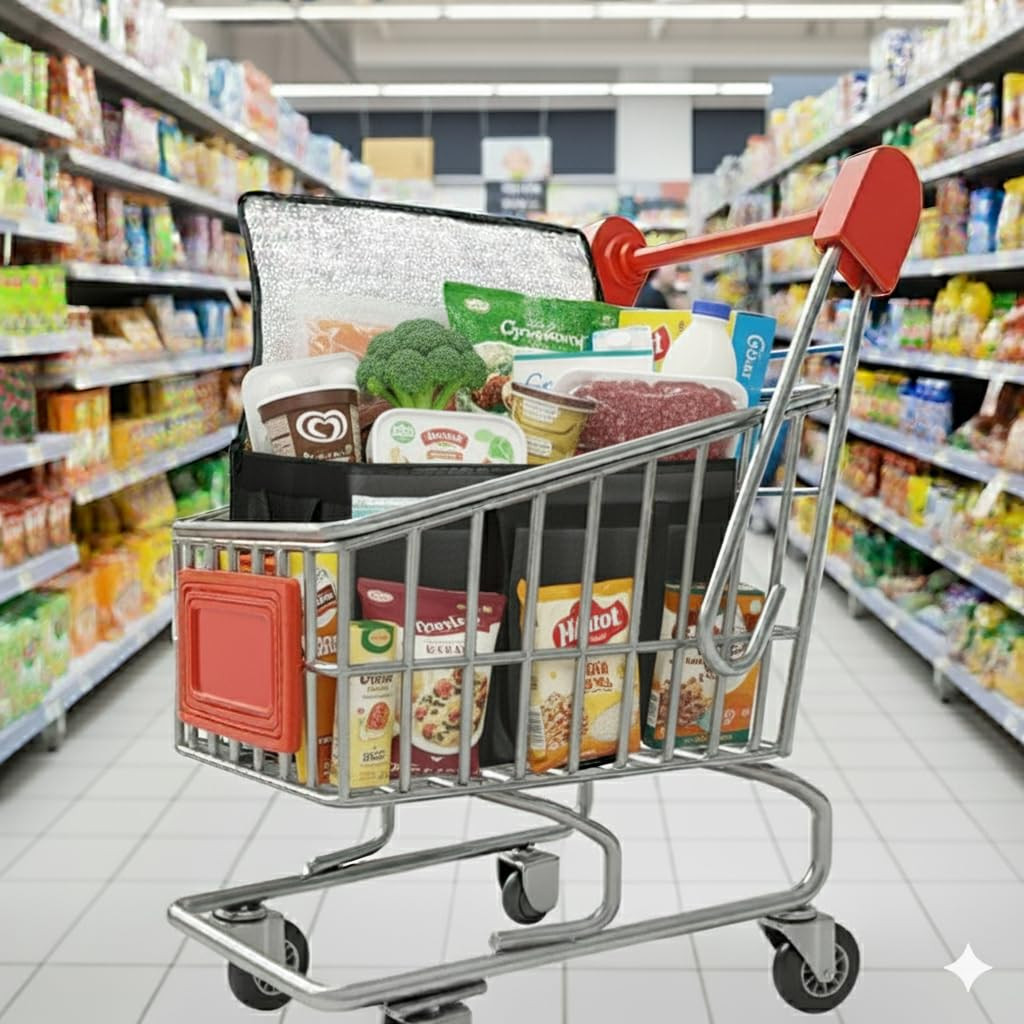 Insulated Food Delivery Bag, XXXL Insulated Reusable Grocery Cooler/Hot Bags, To