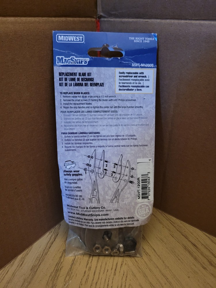 MIDWEST MagSnips Replacement Blade Kit MWT-1200R Sheet Material Cutting Blades