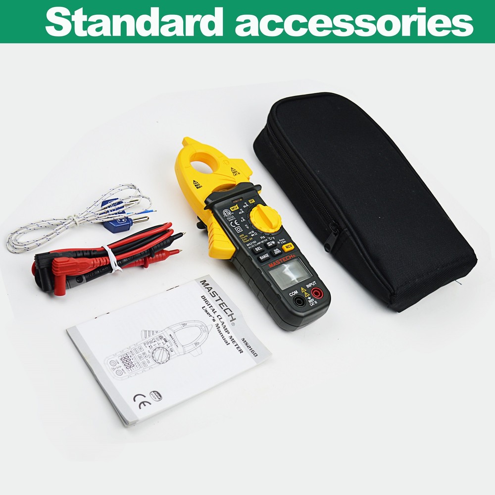MASTECH MS2160 AC/DC Current Digital Clamp Meters Non-Contact Voltage Detector