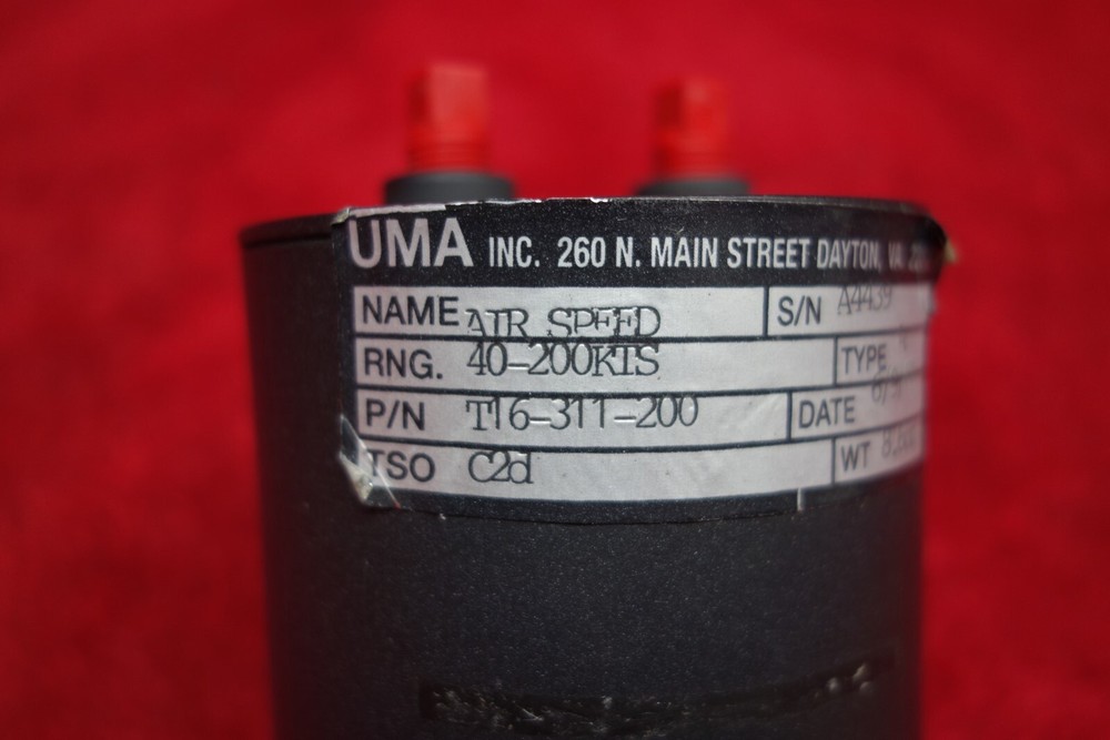 UMA Instruments Airspeed Indicator PN T16-311-200