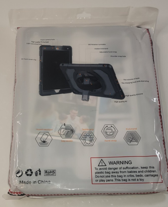 Rugged Vision 360 iPad 6th Gen Case w/Kickstand & Hand Strap