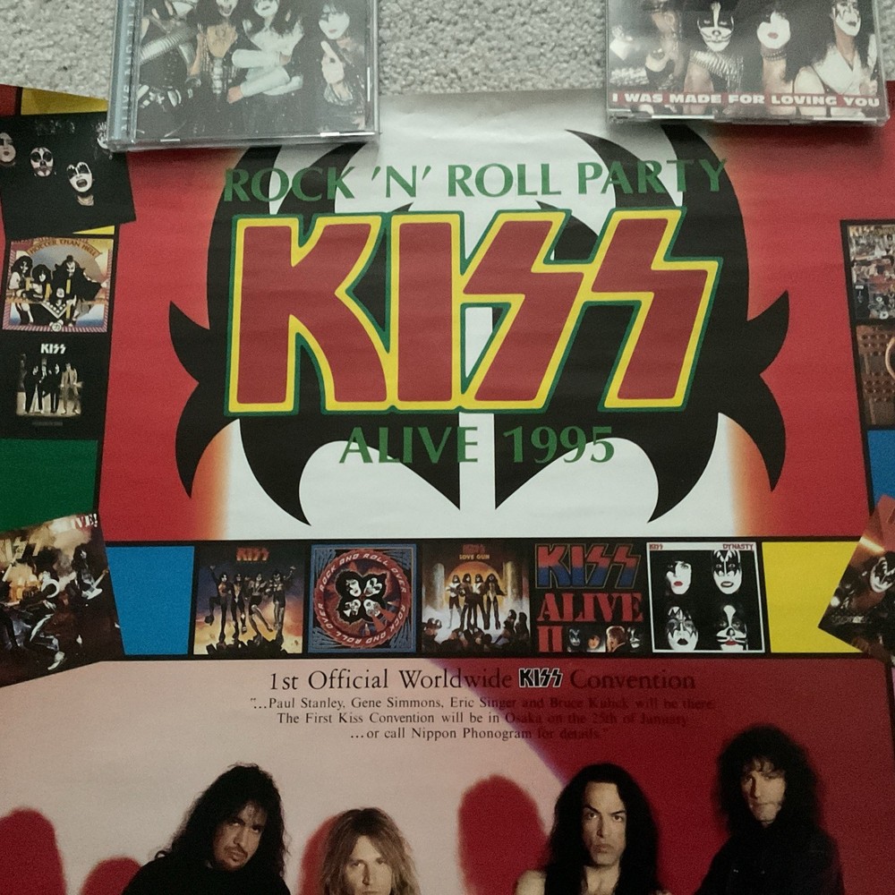 KISS JAPAN RARE ROCK N ROLL PARTY 1995 UDO ARTISTS PROMO POSTER GENE SIMMONS