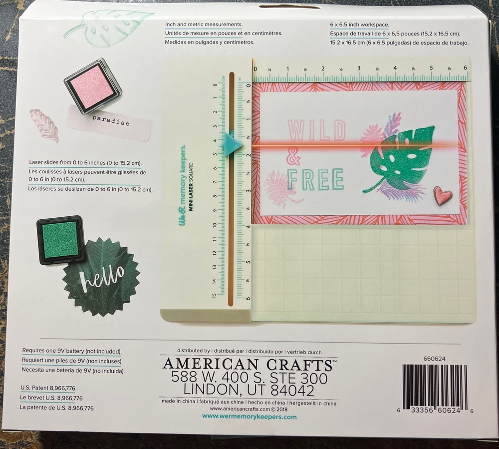 We R Memory Keepers Mini Laser Square 6"X6.5"- NEW