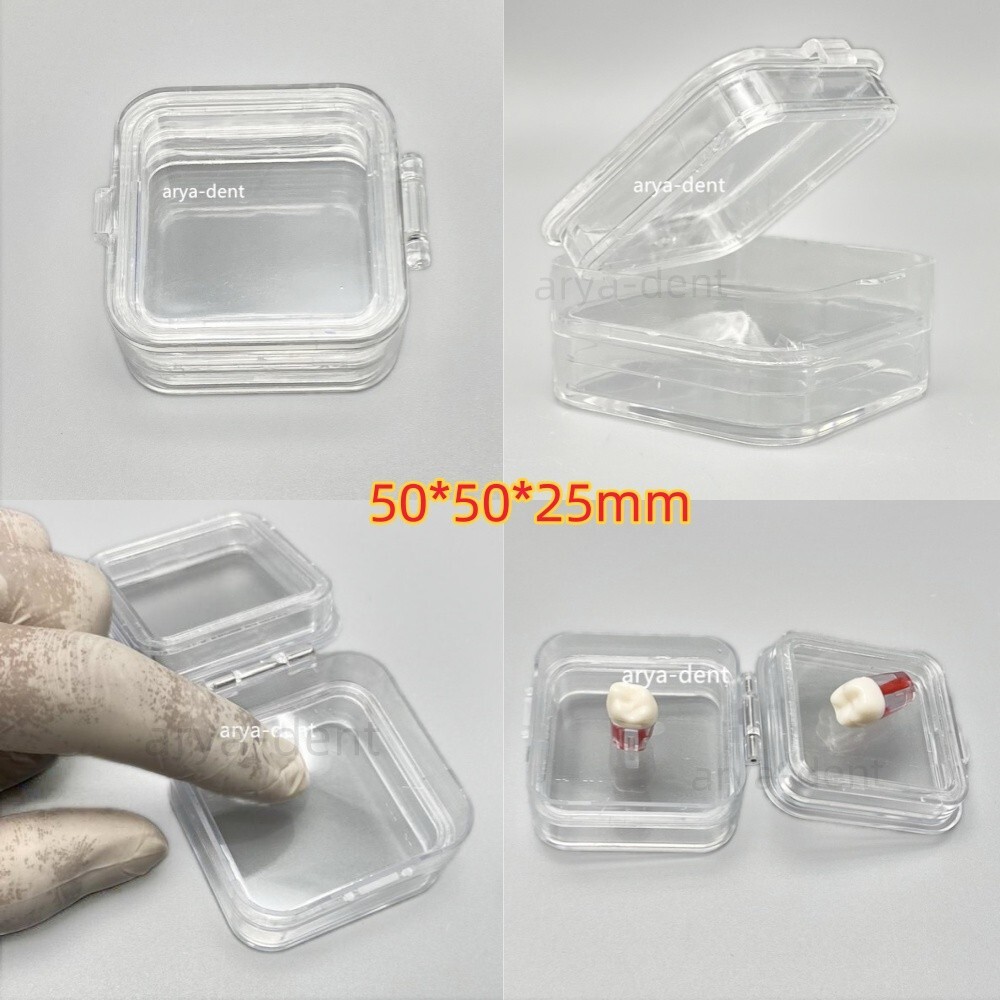 Denture Tooth Hinged Display Box Dental Storage Boxes Membrane Veneer Crown Case