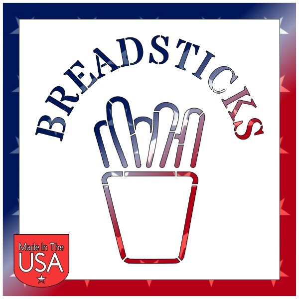 10"x10" Clear Plastic Stencil - Breadsticks (SCA103)