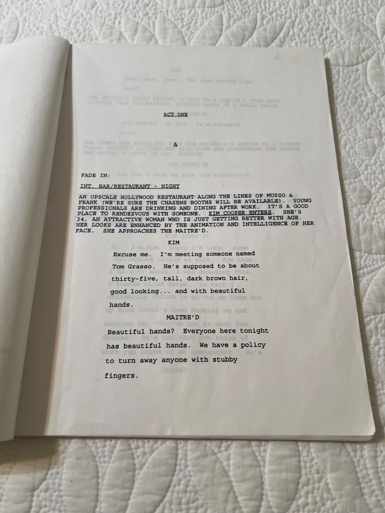 “You Can't Have It All” Pilot Script Written by Robert Schiff Screenplay 1995