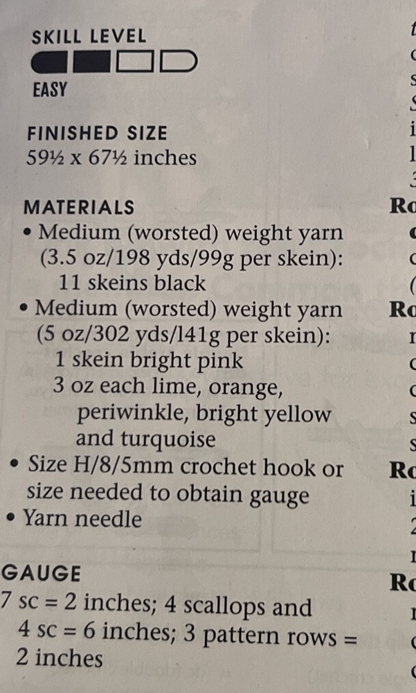 ~Crochet Pattern - Psychedelic Stripes Afghan- Pattern Only~