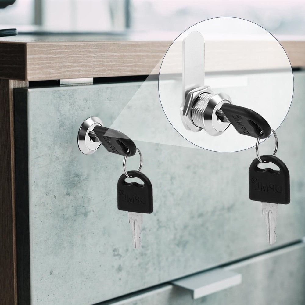 5/8'' Alloy Cam Locks with Keys, for Mailbox, Toolbox and Pickup 2 Pack