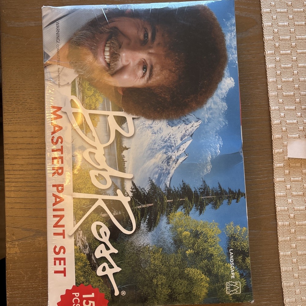 Bob Ross Master Paint Set 9 Colors Brushes Instruction Guide