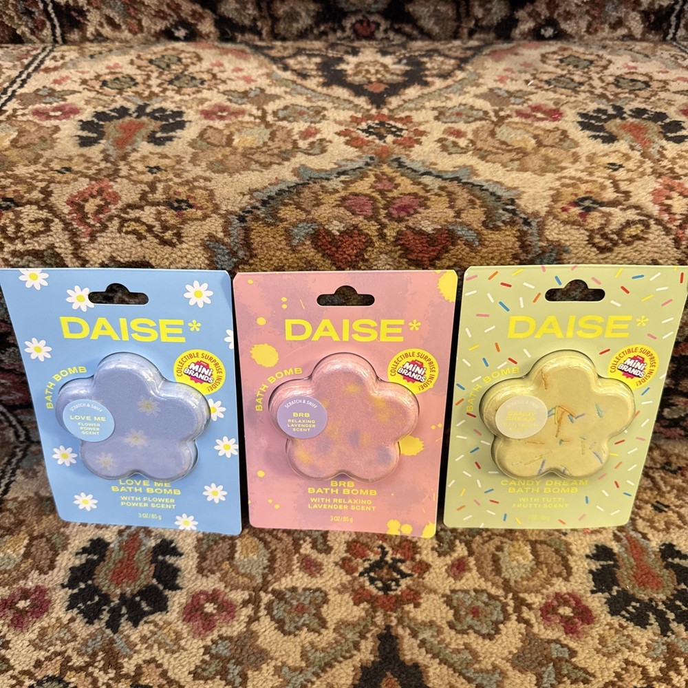 Daise x Mini Brands Bath Bombs (Bundle Includes 3 Love Me, Candy Dream And BRB)