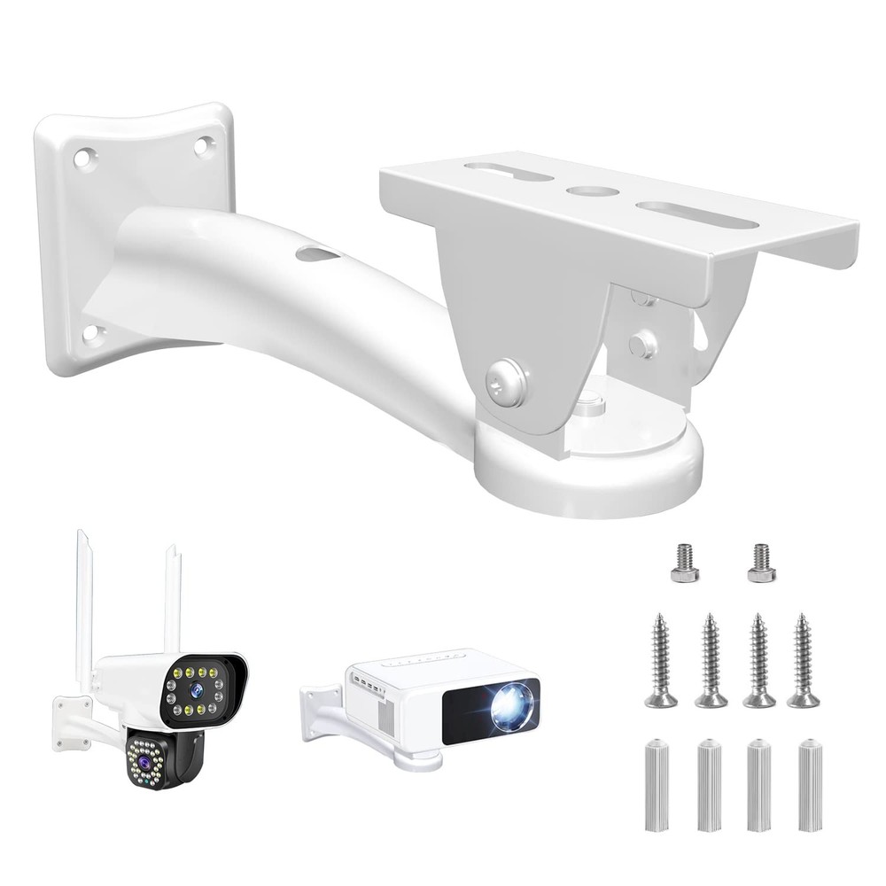 Mini Projector Wall Mount CCTV Security Camera Housing Mounting Bracket White